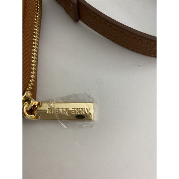 Anne Klein Zip Around Wallet On A Chain, Brown With Gold Accents, NWT - Picture 5 of 5